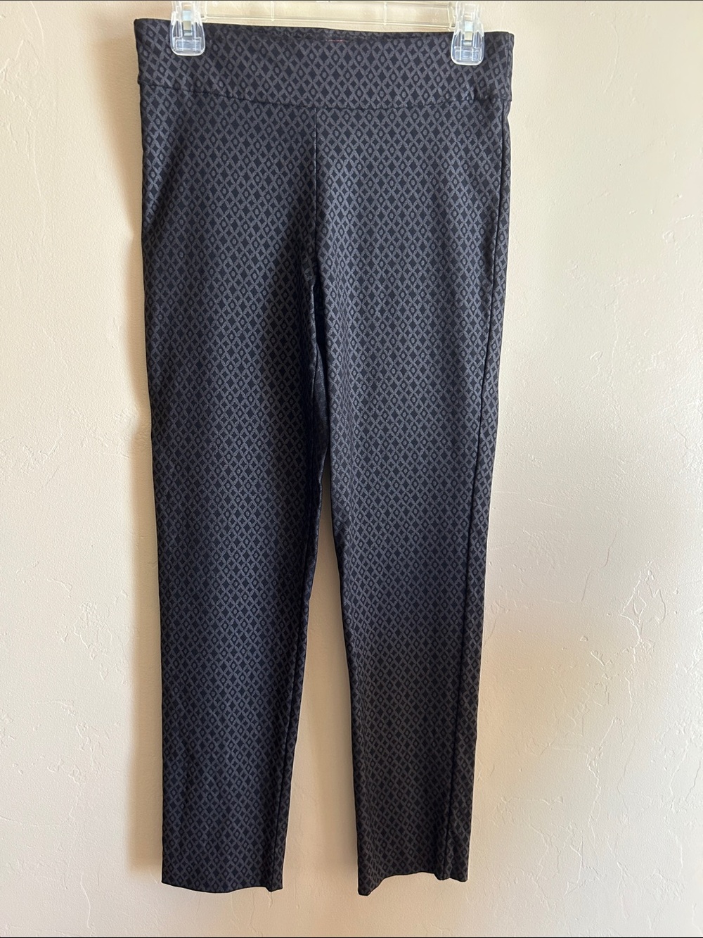 Crazy Larry Size 8 Black/Grey Pull On Pant